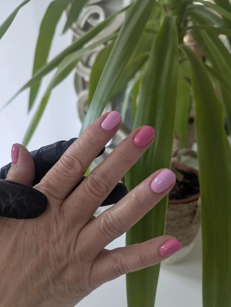 Chic pink builder gel overlay polish close to Tallaght and Templeogue